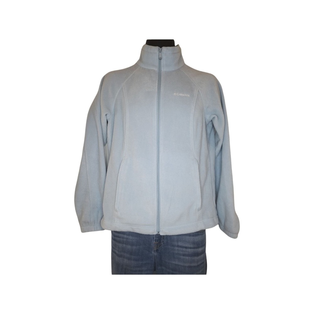 Columbia Benton Springs Womens Full-Zip Fleece Jacket Blue Size M Active Comfort